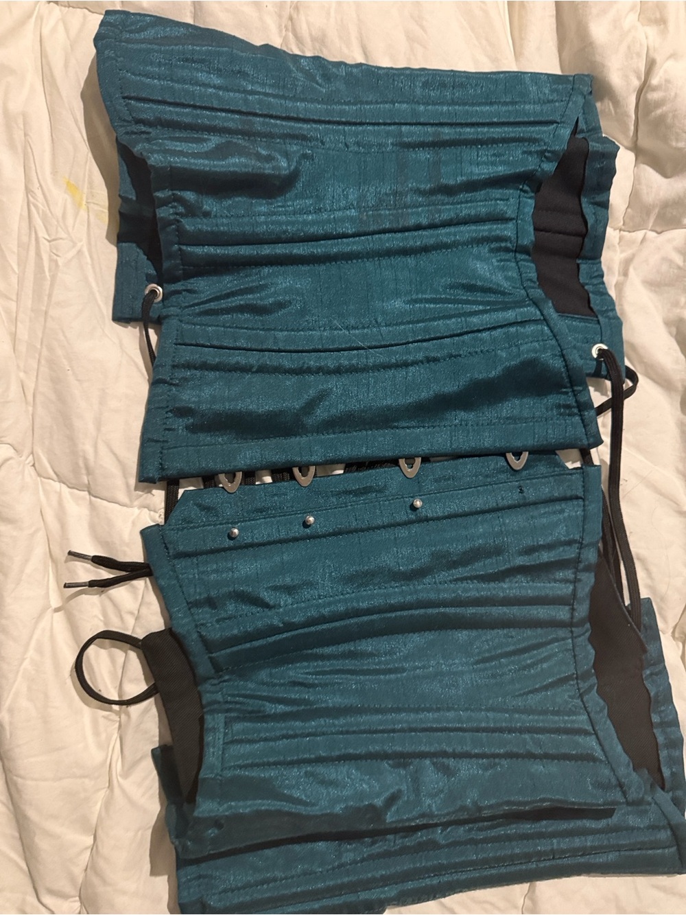 Teal Satin Underbust Corset